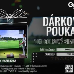 Dárkový poukaz - 10 her na simulátoru TrackMan - GreenGolf