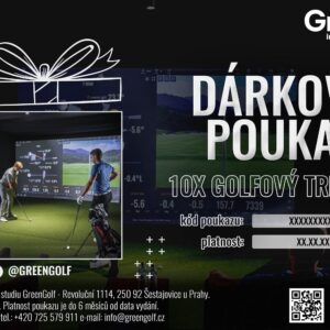 Dárkový balíček 10 tréninků na simulátoru TrackMan - GreenGolf